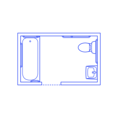 Layouts Bathrooms Full Accessible 2 Wall Facing Craft Design Svg File, Free Vectors File